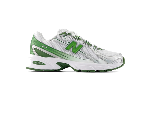 New Balance 740 White Alpine Green Silver Metallic