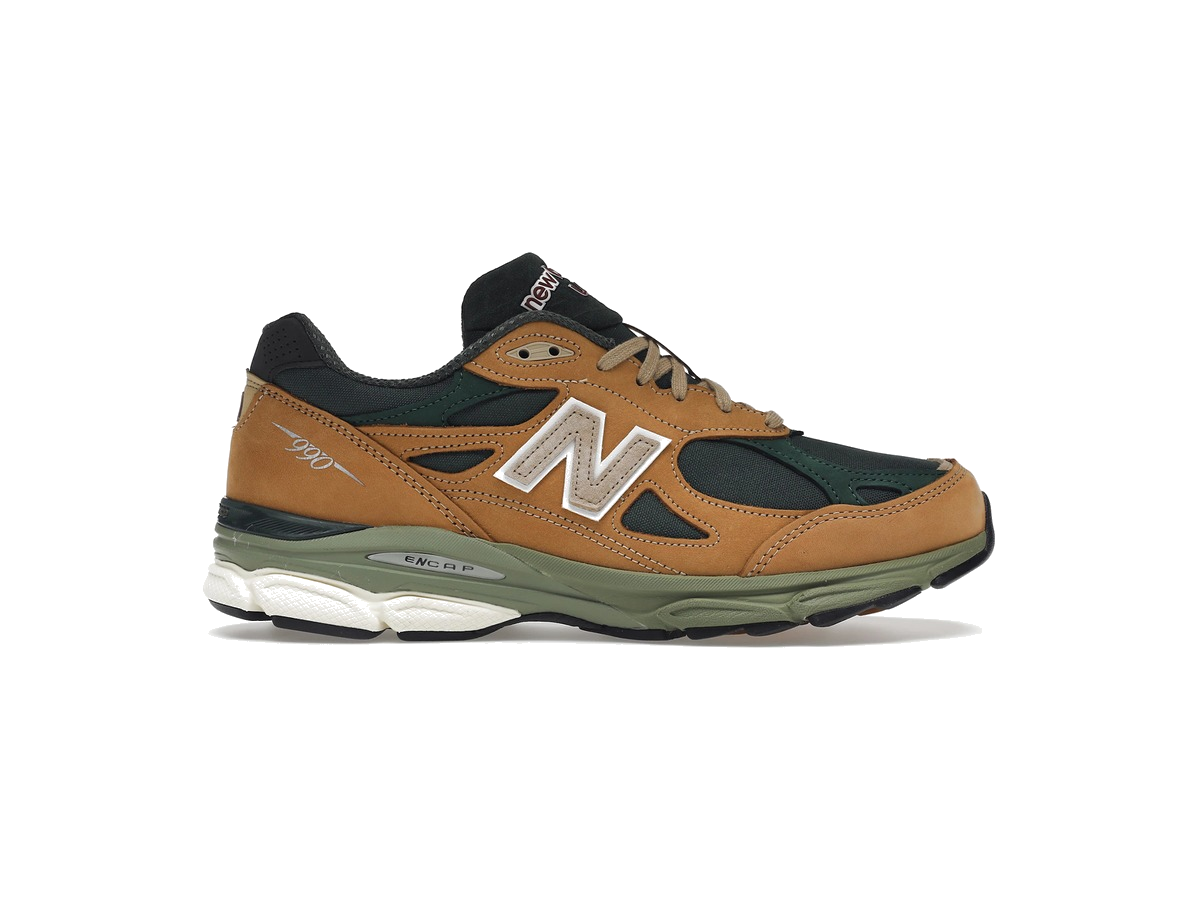 New Balance 990v3 MiUSA Tan Green