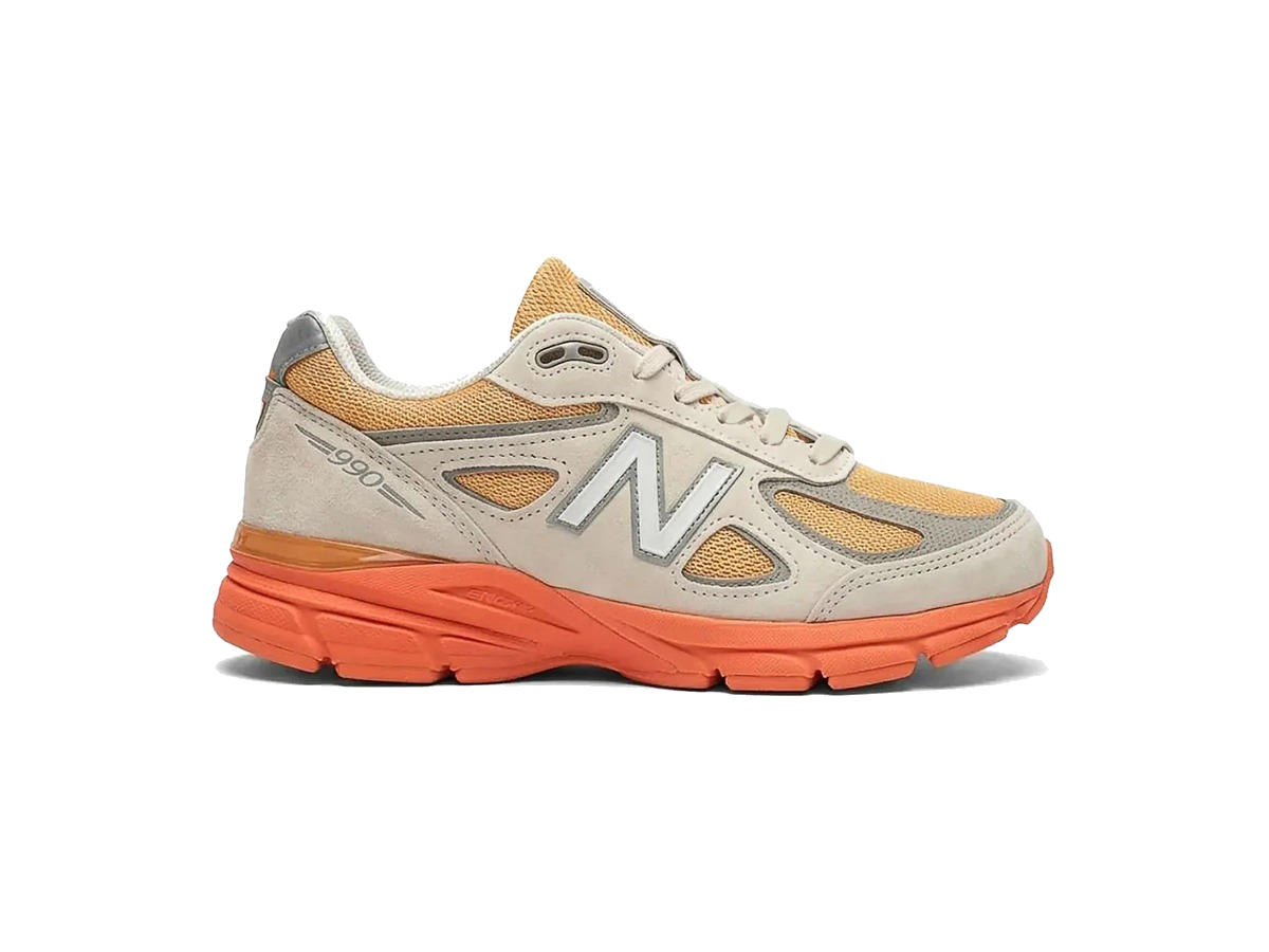 New Balance 990v4 MiUSA Moonbeam Tangerine Heat