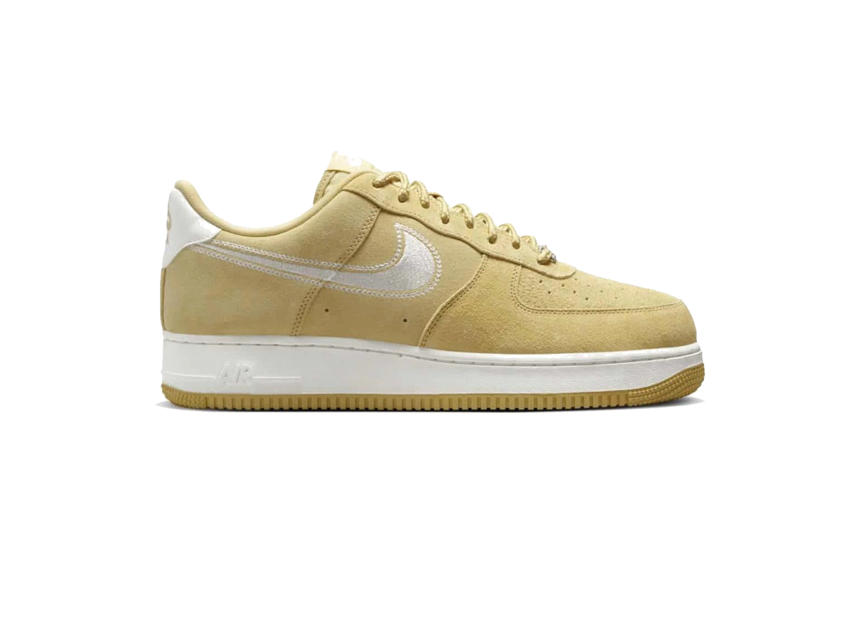 Nike Air Force 1 Low '07 LV8 Buff Gold Sail Embroidered Swoosh