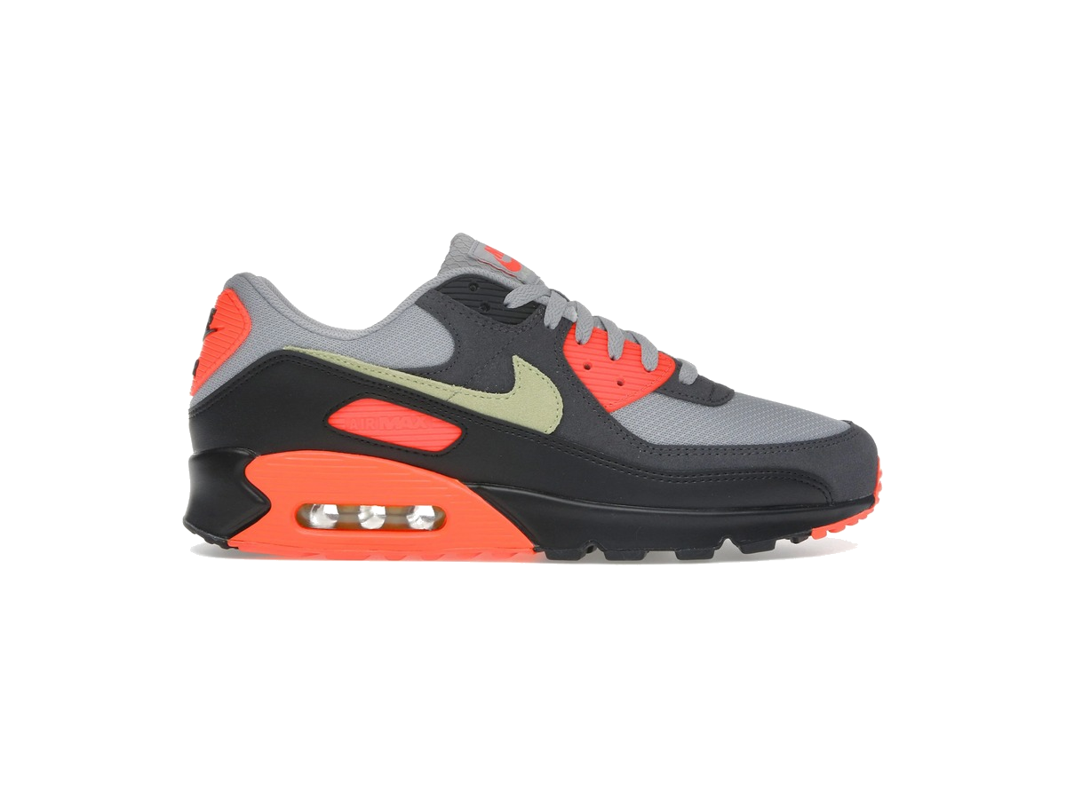 Nike Air Max 90 Light Smoke Grey Hyper Crimson Limelight