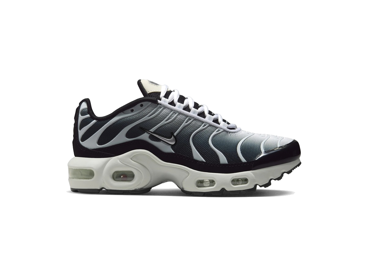Nike Air Max Plus Black White Sail Metallic Cool Grey (GS)