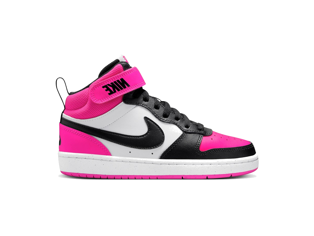 Nike Court Borough Mid 2 White Fierce Pink Black (GS)