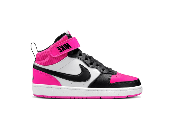 Nike Court Borough Mid 2 White Fierce Pink Black (GS)
