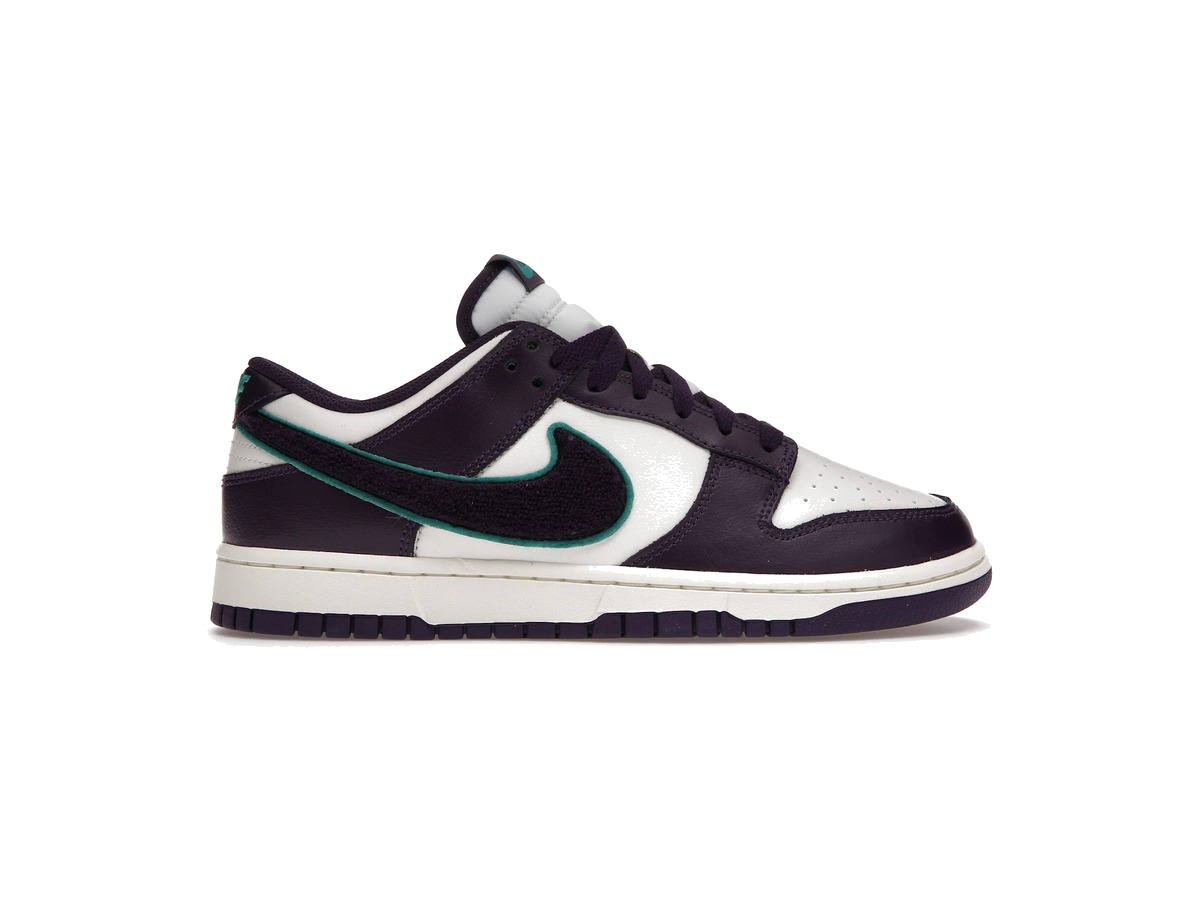 Nike Dunk Low Chenille Swoosh Sail Grand Purple