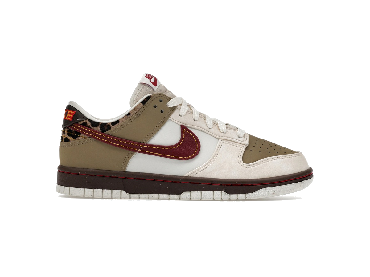 Nike Dunk Low Retro Khaki Team Red Pearl White (Women's)