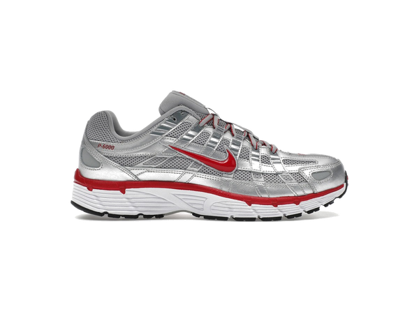 Nike P-6000 Metallic Silver Gym Red