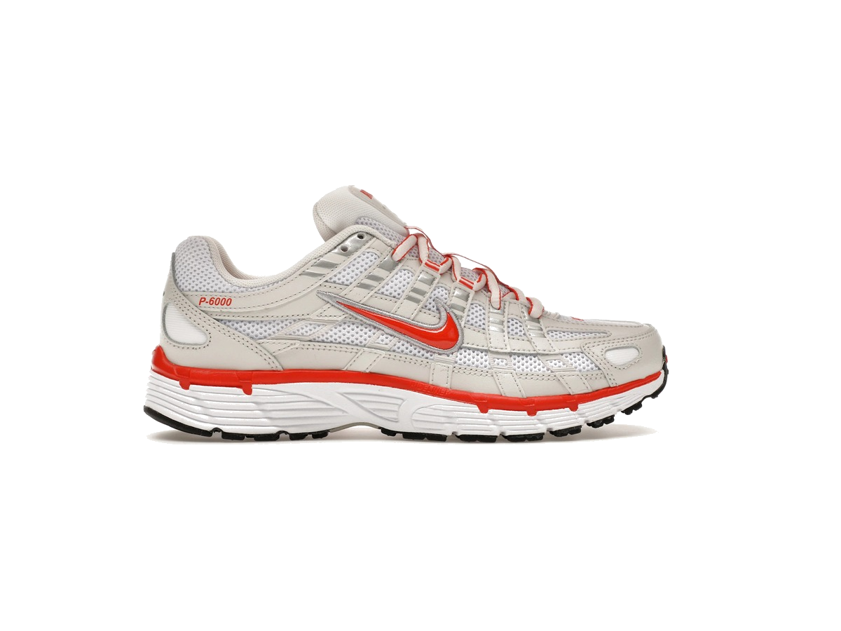 Nike P-6000 White Platinum Tint Black Picante Red (Women's)