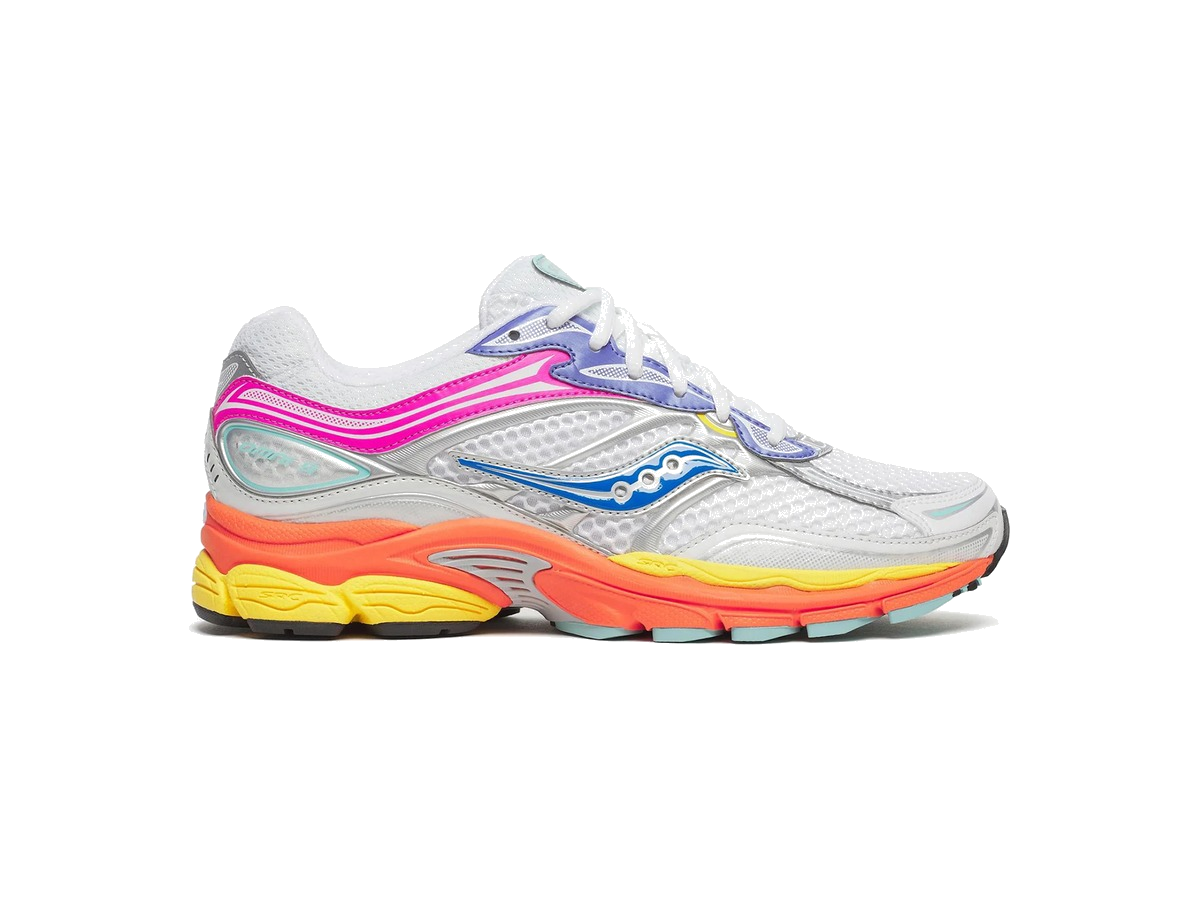 Saucony ProGrid Omni 9 White Multi Pink Orange Yellow