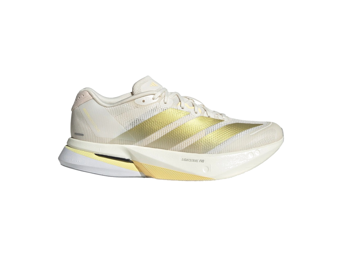 adidas Adizero Boston 13 Chalk White Gold Metallic Orange Tint (Women's)