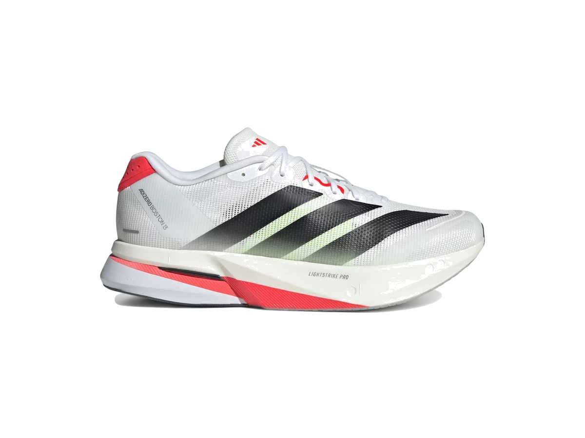 adidas Adizero Boston 13 White Black Lucid Red