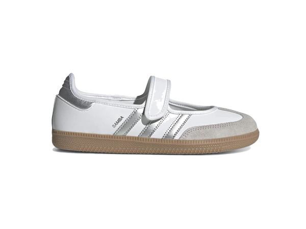 adidas Samba Jane White Silver Metallic (Women's)