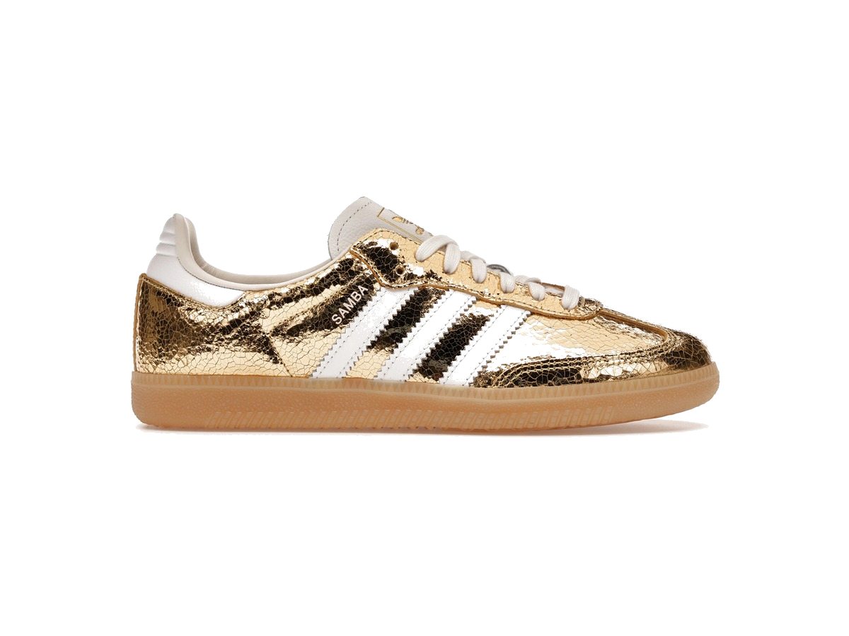 adidas Samba OG Gold Metallic Cracked Leather (Women's)