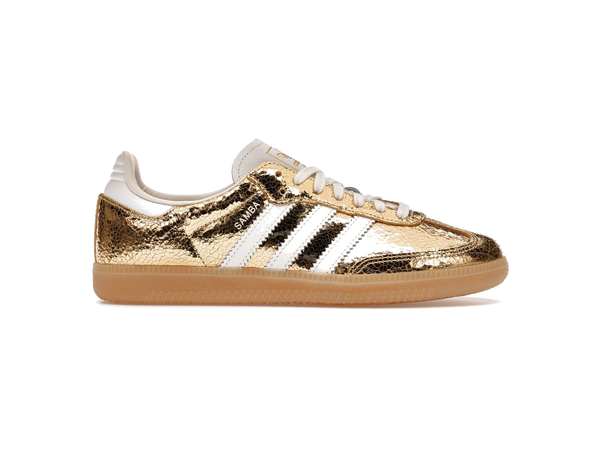 adidas Samba OG Gold Metallic Cracked Leather (Women's)