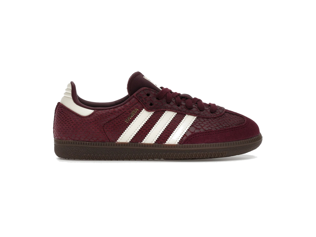 adidas Samba OG Snakeskin Maroon Cream White (Women's)