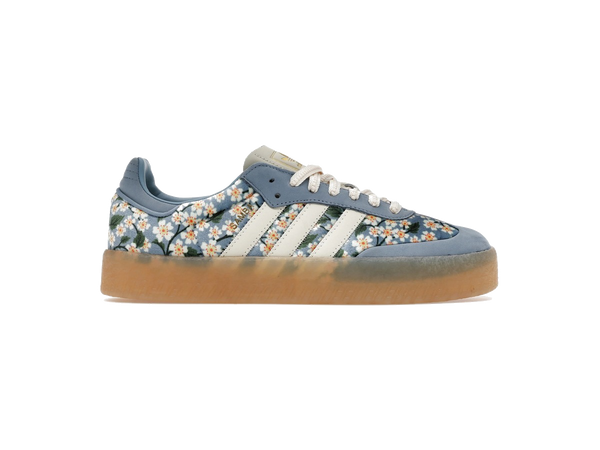 adidas Sambae Liberty London Floral Embroidery Blue Cream White (Women's)