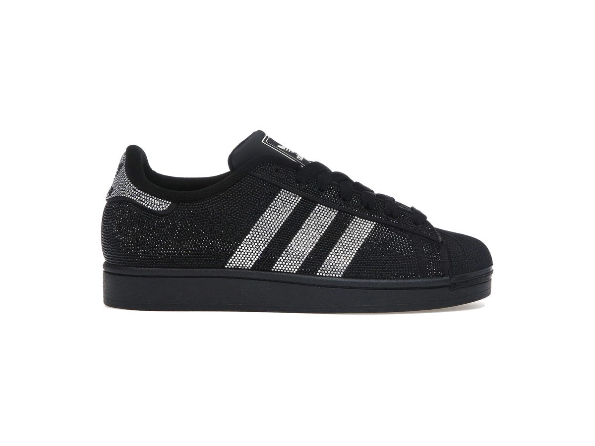 adidas Superstar II Rhinestone Black Silver (Women's)
