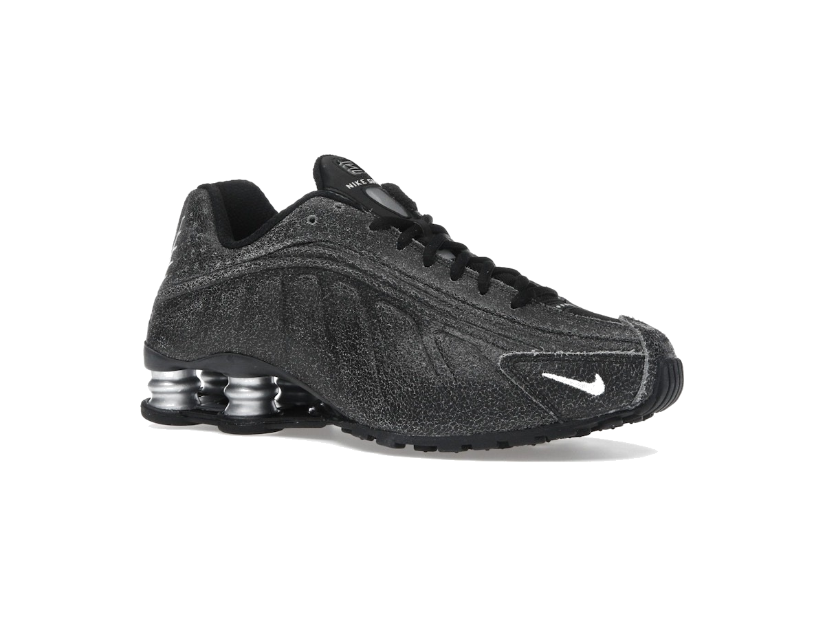 Nike Shox R4 Black Distressed Leather