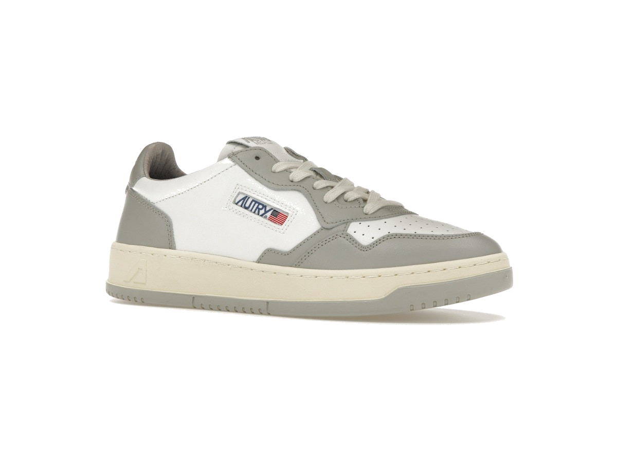 Autry Medalist Leather Low Grey White