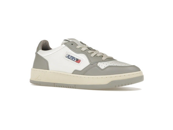 Autry Medalist Leather Low Grey White