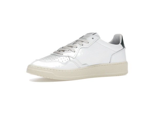 Autry Medalist Leather Low White Dark Green