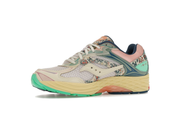 Saucony ProGrid Omni 9 Floral Beige Blue