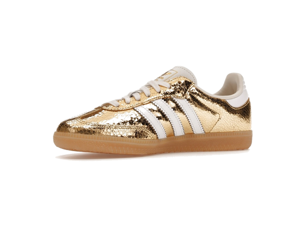 adidas Samba OG Gold Metallic Cracked Leather (Women's)