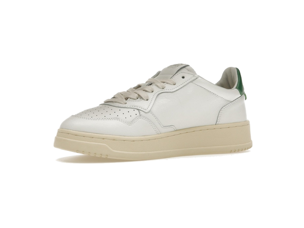 Autry Medalist Leather Low White Green
