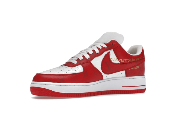Louis Vuitton Nike Air Force 1 Low By Virgil Abloh White Red