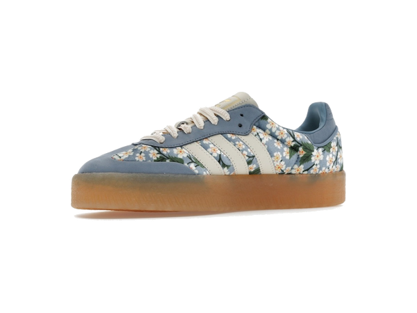 adidas Sambae Liberty London Floral Embroidery Blue Cream White (Women's)