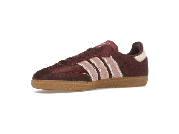adidas Samba OG Maroon Sand Strata Pony (Women's)