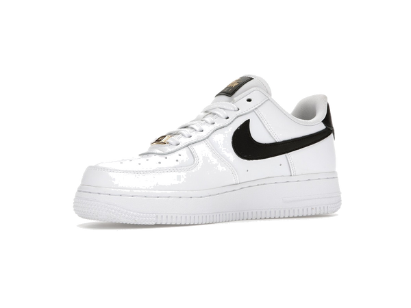 Nike Air Force 1 Low '07 Essential White Black Gold Mini Swoosh (Women's)