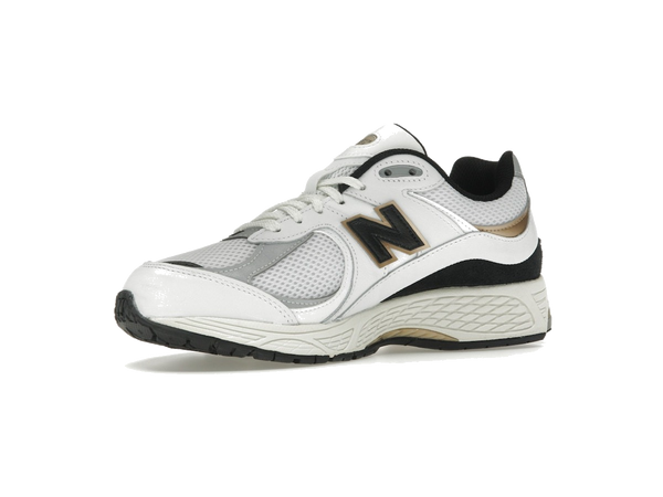 New Balance 2002R White Black Gold Metallic